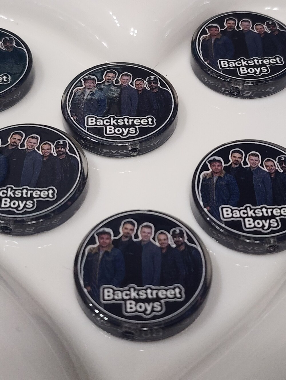 Boy Band Beads 2 Pcs Focal Beads Beaded Pen Jewelry Making Crafts Keychain Charm